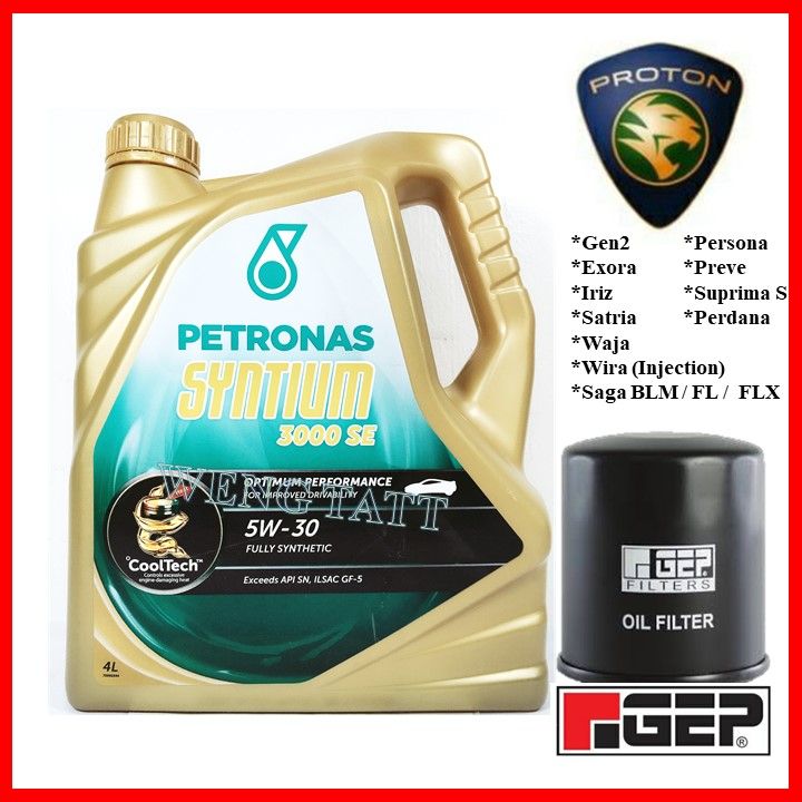 Petronas Syntium 3000 SE 5w30 4L Fully Synthetic Engine Oil SN 4L