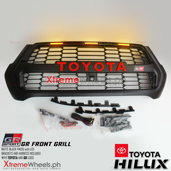 Toyota Hilux E G Revo With Led Gr Sport Front Grille Matte