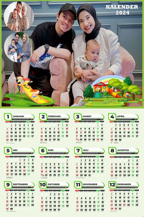 Kalender Tahun Foto Custom Tema Keluarga Siap Cetak Kalender