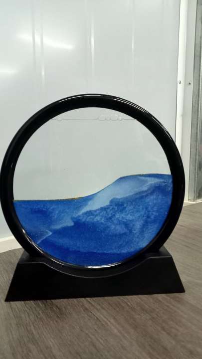 Blue Sand New Latest Creative Hourglass With Shelf Deep Sea Sandscape