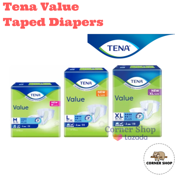 Bundle Deal Tena Value Adult Diapers Disposable Taped Diaper