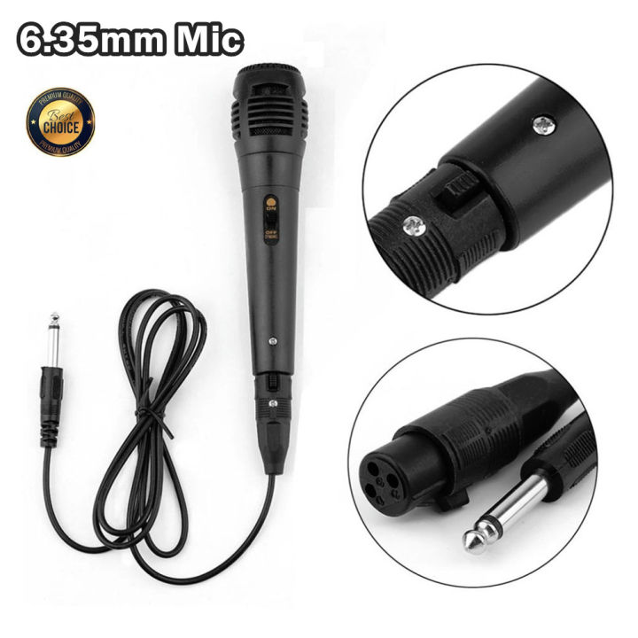 6 35mm Wired Karaoke Microphone For Speaker With Big Pin Professional