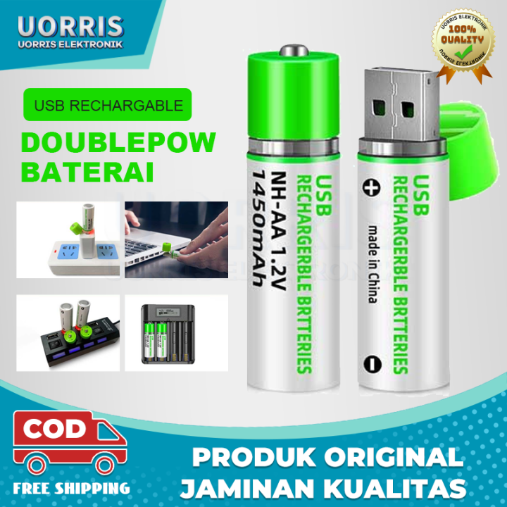 Baterai Aa Cas Li Ion Aa Usb Rechargeable Rechargeable Nimh V Batu