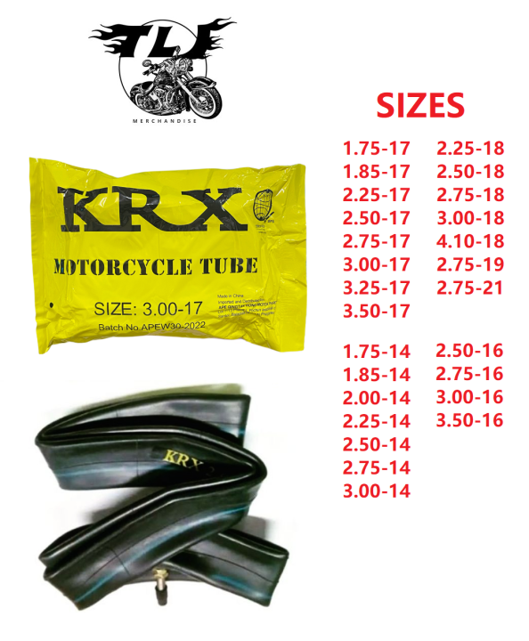 TLJ Motorcycle 1PC KRX Brand Interior Tube Heavy Duty Pito 14 16 17 18