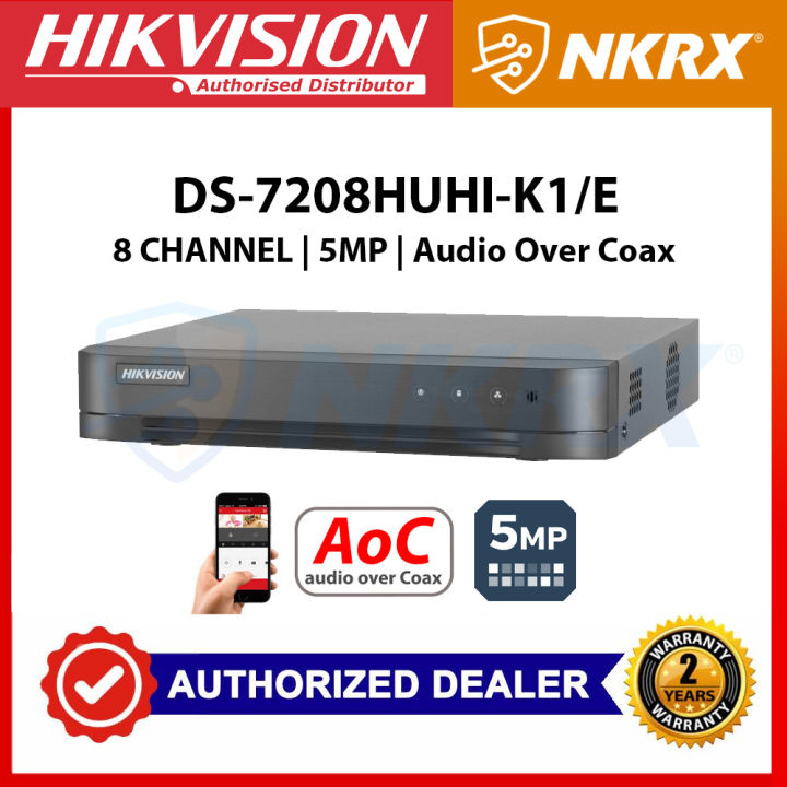 Hikvision DS 7208HUHI K1 E S 8CH 5MP Turbo HD 4K Ultra HD CCTV DVR