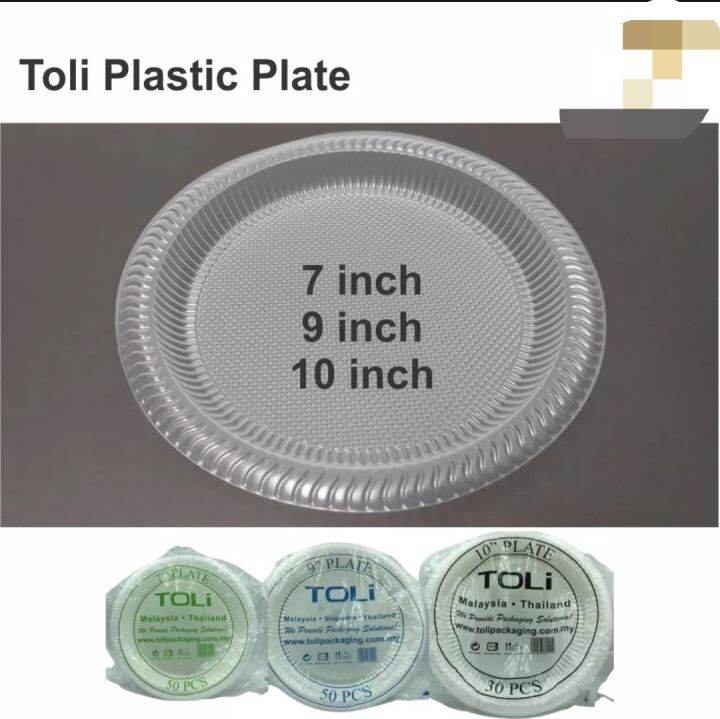 Ready Stock Disposable PP Plate Plastic Plate Party Plate Chili Plate