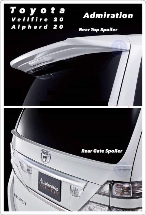 Toyota Vellfire Alphard Anh Admiration Rear Roof Top Spoiler Lip