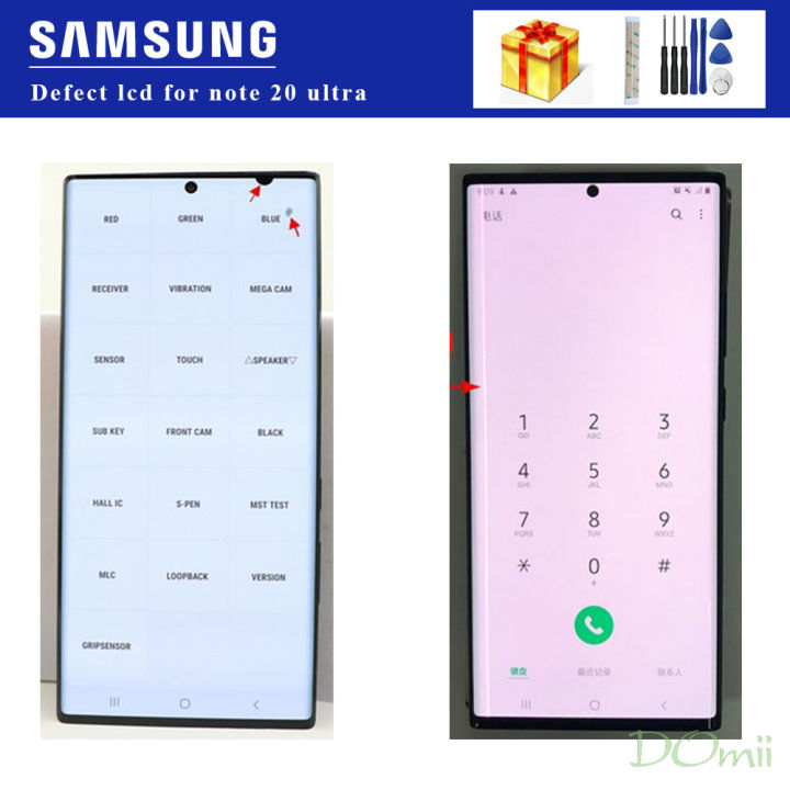 Not Phone Original Used LCD With Dots Or Line For Samsung Galaxy NOTE