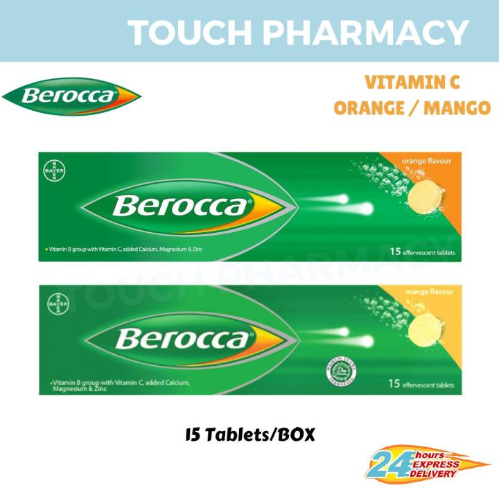 BEROCCA Effervescent Tablets Orange Mango Flavour 15 S Lazada