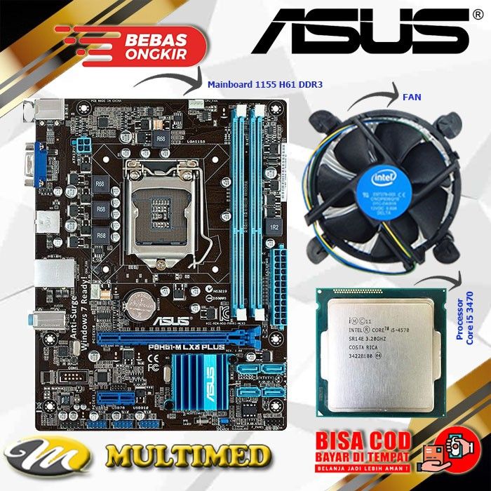 Paket Mainboard H Ddr Core I Fan Lazada Indonesia