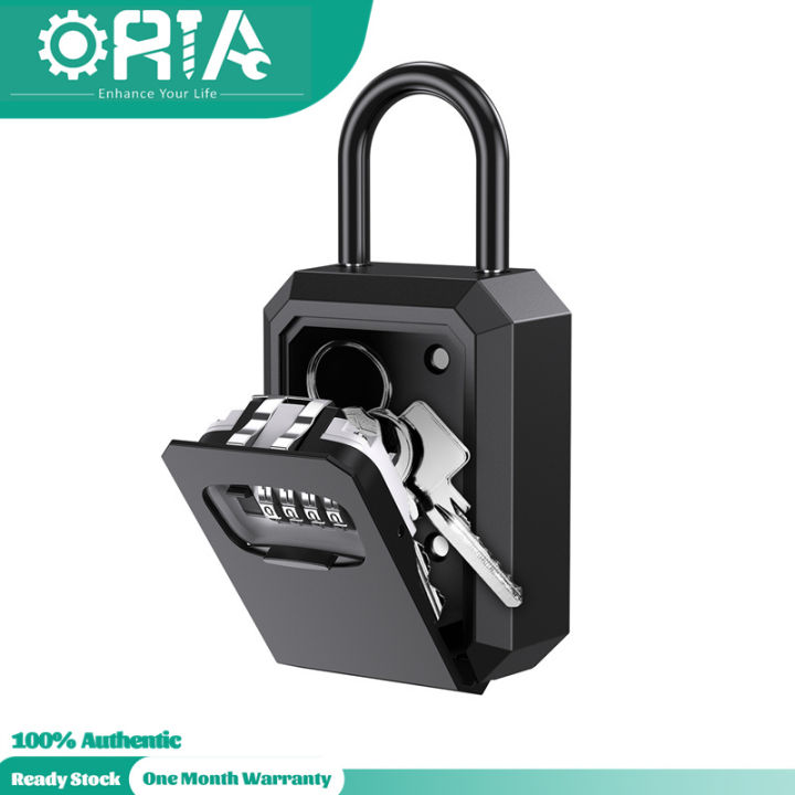 Oria Key Lock Box Wall Mounted Portable Safe Key Storage Lock Box