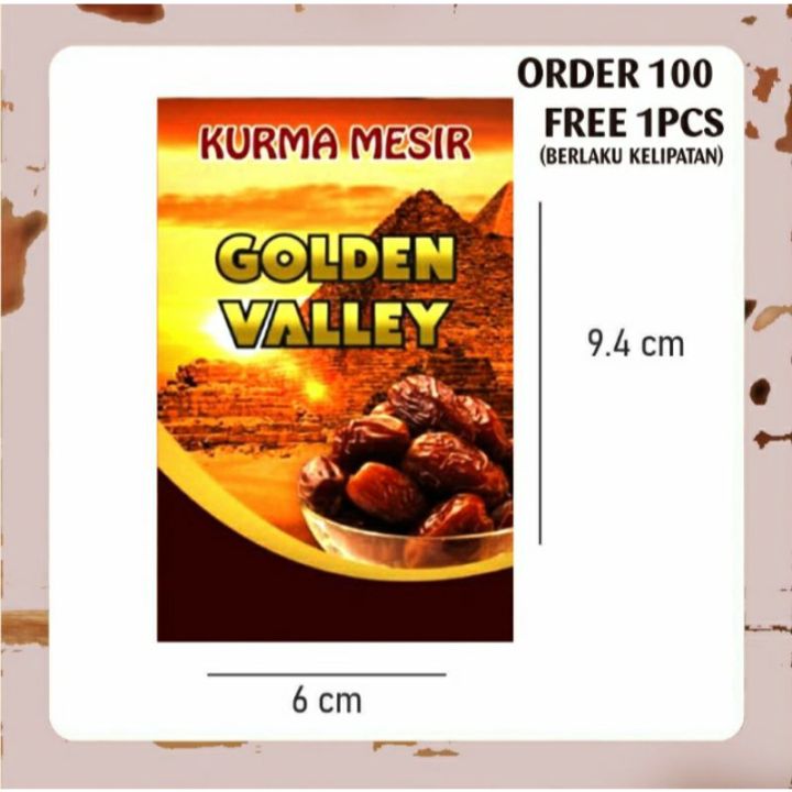 STICKER KURMA STICKER KURMA SUKARI LABEL KURMA BEST SELLER