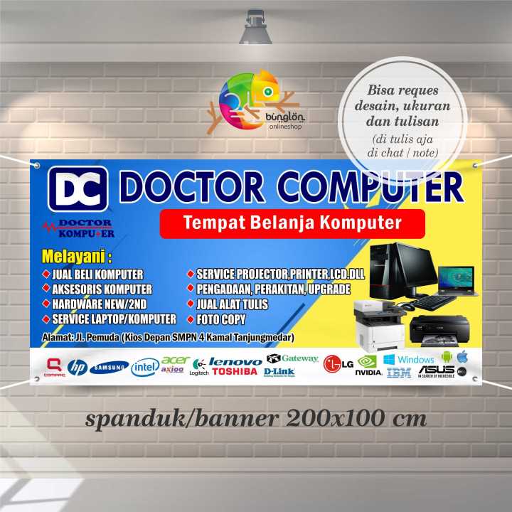 Spanduk Banner Toko Komputer Lazada Indonesia