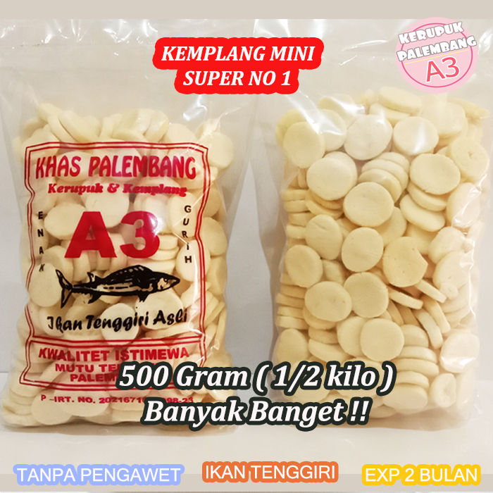 KEMPLANG IKAN TENGGIRI MINI SUPER 500GR KERUPUK MINI SUPER KRUPUK IKAN