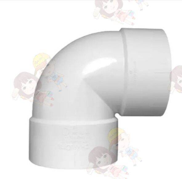 UPVC 90 Degree Elbow Bend Pipe Putih Size From 32mm 110mm Lazada