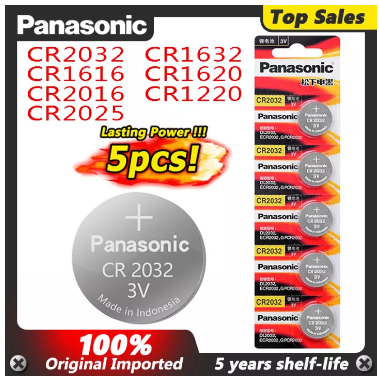 5PCS Original Panasonic Cr 2032 3V Cr1632 Cr1616 Cr1620 Cr2016 Cr1220