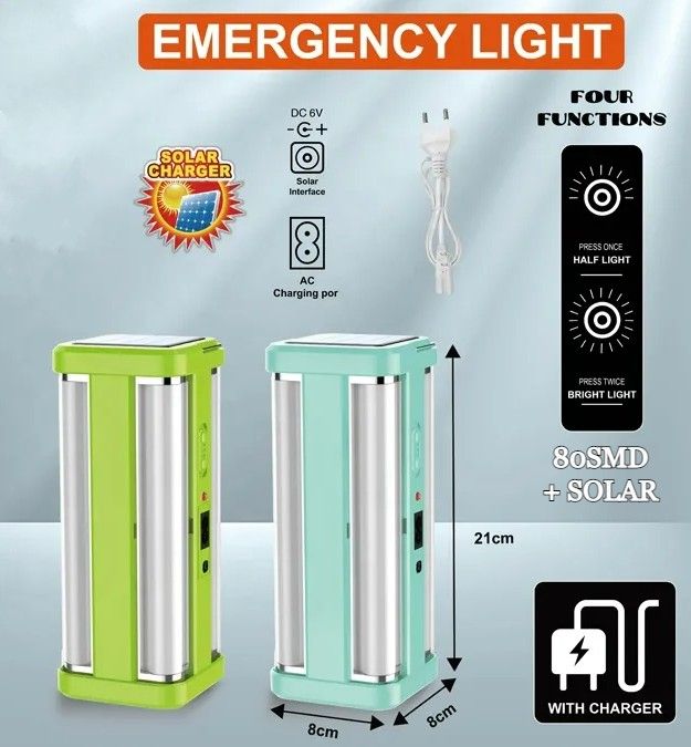 Lampu Emergency Led 4 Sisi 40 Watt Tenaga Surya Lampu Darurat Push On