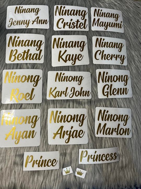 Ninong Ninang Personalized Name Sticker For Mug Wood Brush And More