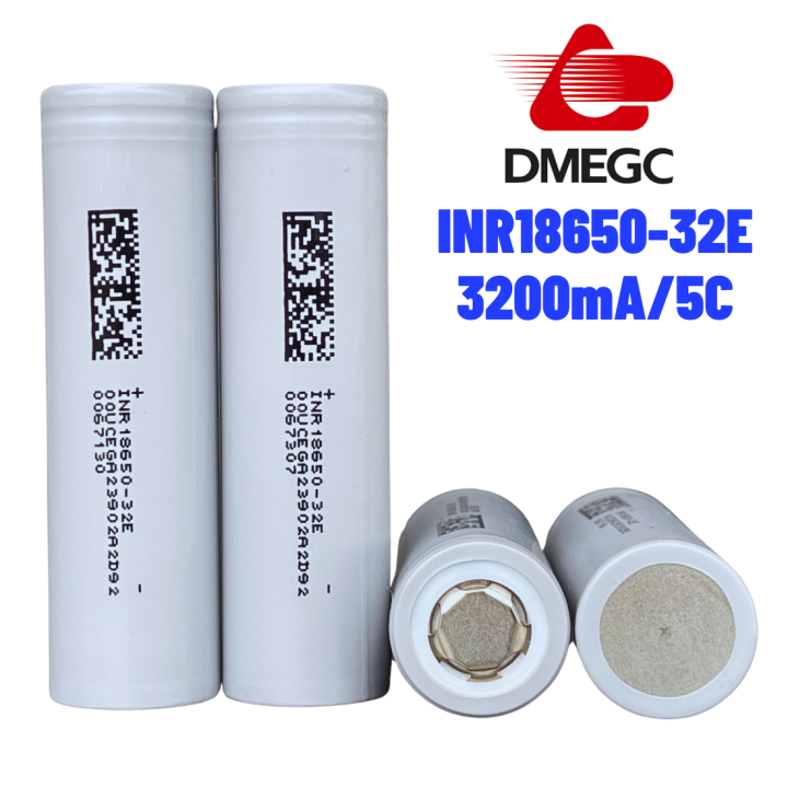 ถานชารจ 18650 3200mA DMEGC INR18650 32E แบตเตอร Li ion 18650 สำหรบ