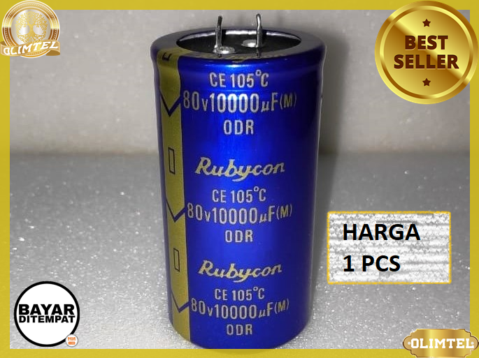 Elko Elco Kapasitor Capacitor Berkualitas Rubycon Uf Uf V