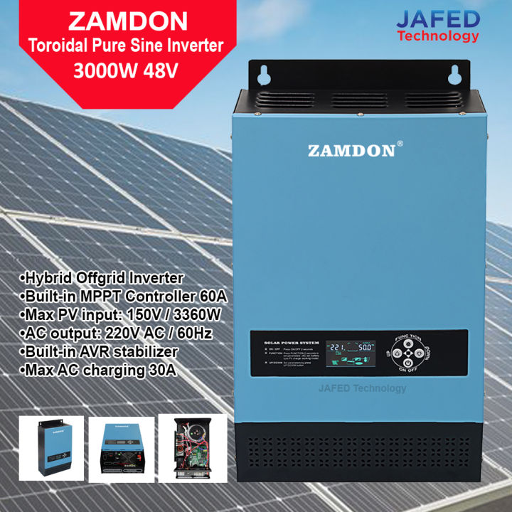 W V Zamdon Hybrid With Mppt Solar Toroidal Offgrid Pure Wave