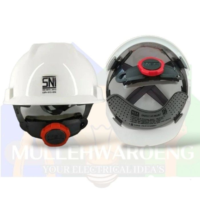 Safety Helmet Sni Msa Lokal Helm Proyek Sarang Putar Fastrack Putih