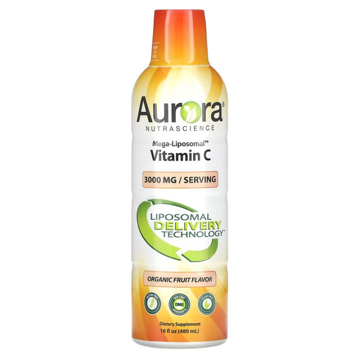 Aurora Nutrascience Mega Liposomal Vitamin C Organic Fruit 3000 Mg 16