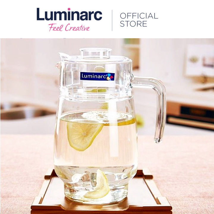 Luminarc Tivoli Liter Glass Jug With Lid Water Pitcher Lazada Ph