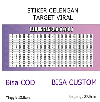 Stiker Celengan Target Viral Lazada Indonesia