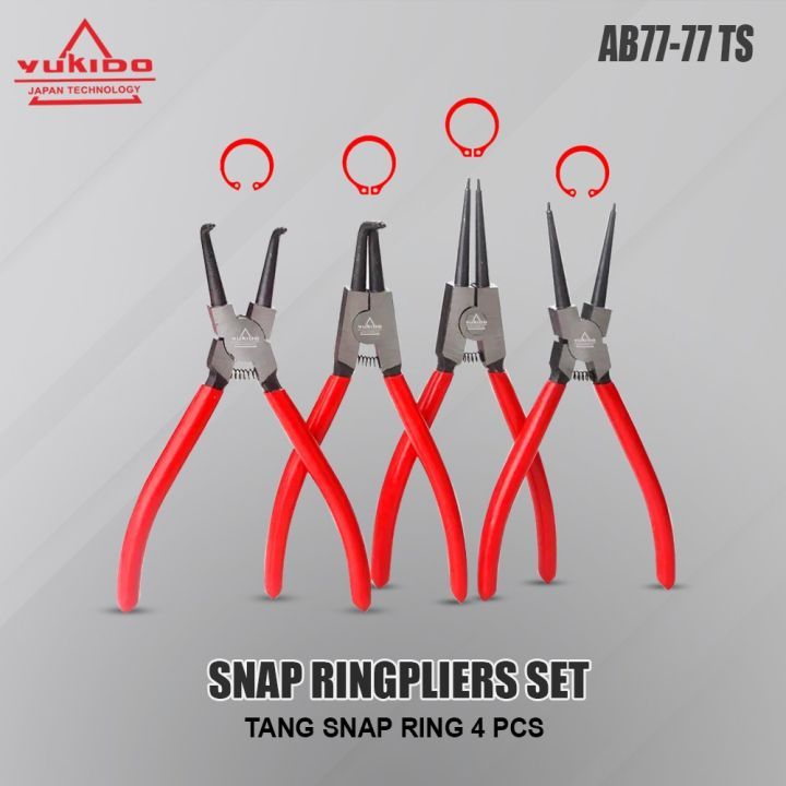 Tang Snap Ring Per Circlip Pliers Snapring Lurus Bengkok Buka Tutup