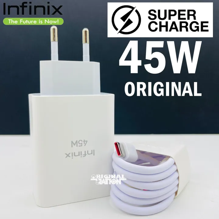 Infinix Charger 45 Watt Type C Original For Infinix Hot 60i Infinix