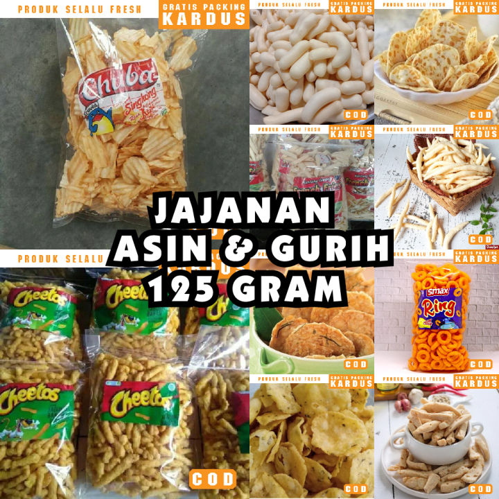 TERMURAH Snack Kiloan Makanan Ringan Serba Asin Dan Gurih 125 Gram