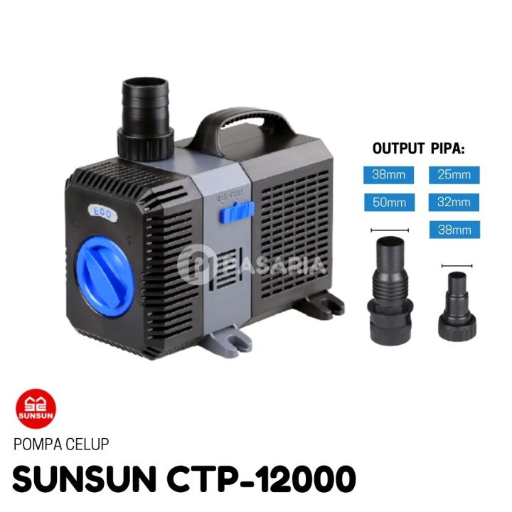 SUNSUN CTP12000 CTP 12000 Liter Per Jam 100 Watt Pompa Celup Aquarium