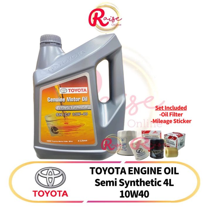 Toyota Semi Synthetic Sn Cf Engine Oil W Oil Filter Toyota Nissan