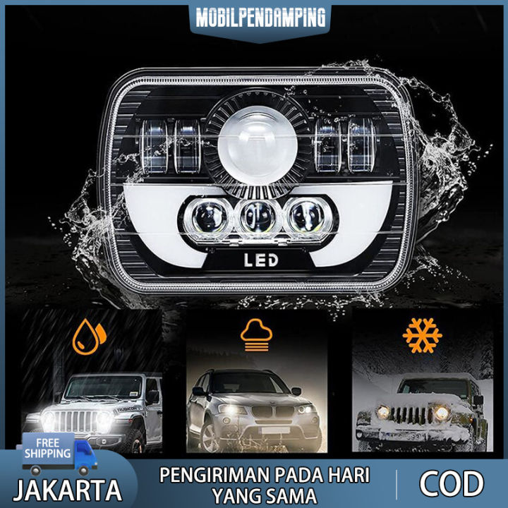 Lampu Utama Daymaker Kotak Led X Inch Persegi Kotak W Jeep Katana