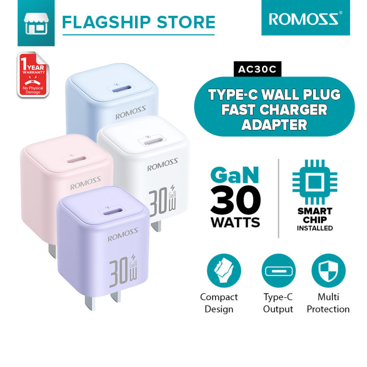 Romoss Ac C W Gan Usb C Fast Charger Adapter Type C Wall Plug