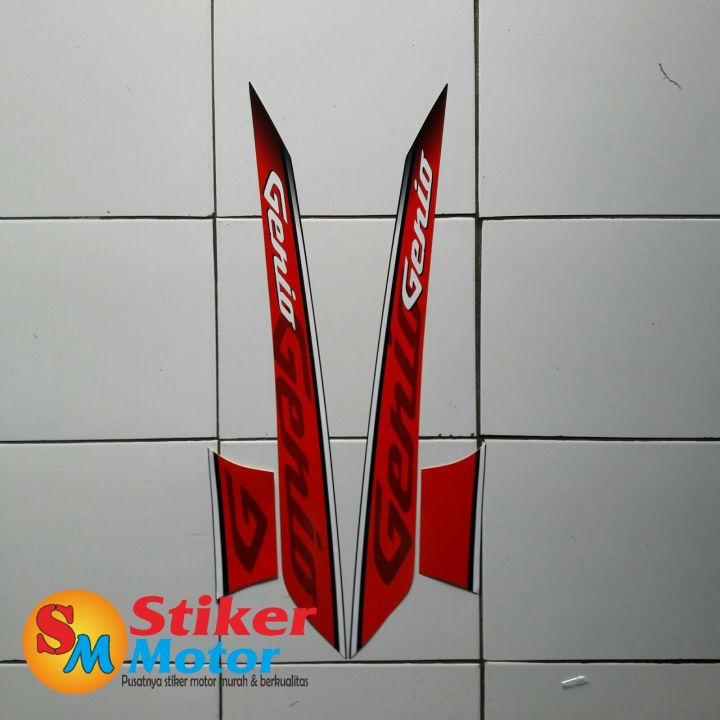 Stiker Striping Honda Genio Cbs 110 2019 Lis Body Hitam Standar