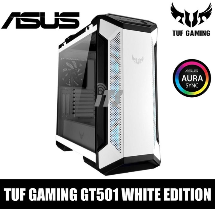 Asus TUF Gaming GT501 White Edition ATX Mid Tower Case With AURA RGB