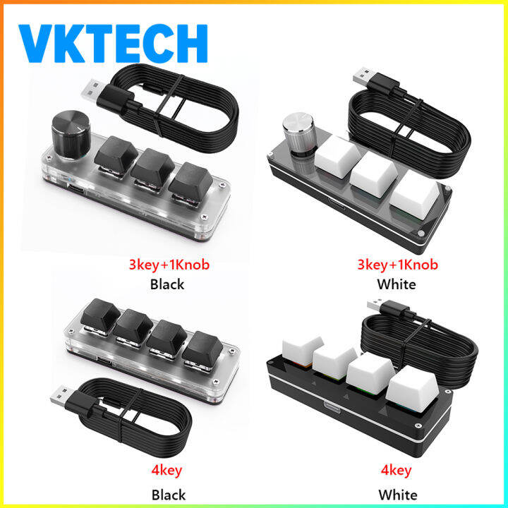 Vktech Key Knob Keys Rgb Macro Custom Keyboard Programmable