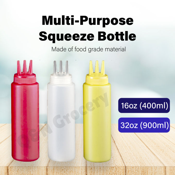 3 Holes Triple Holes Plastic Squeeze Bottle Sauce Bottle Botol