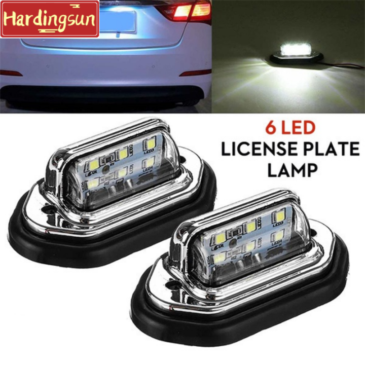 Hardingsun 1pcs Universal 24V 6 LED Truck Number Plate Light License