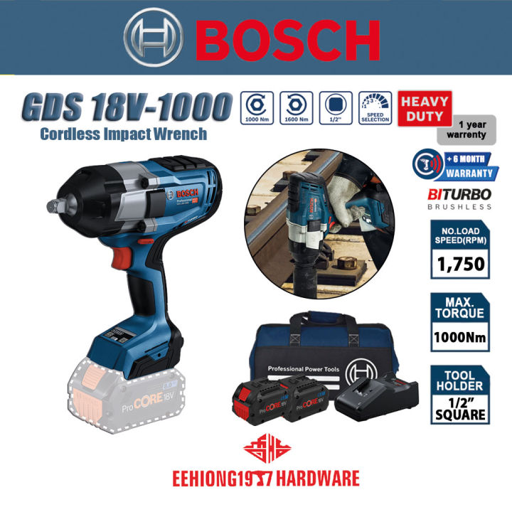 BOSCH GDS 18V 1000 Professional Cordless Impact Wrench 18V 1 2 High