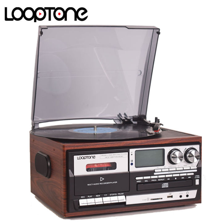 Looptone Bluetooth Speaker Speed Vinyl Record Player Vintage