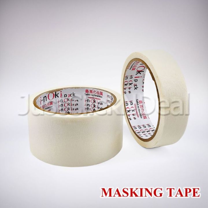 Lakban Kertas Masking Tape Inoki 1 Inch 24 Mm X 15 Yard Lazada