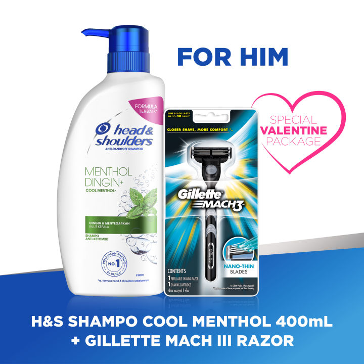 Head Shoulders Shampoo Cool Menthol Ml Gillette Mach Base