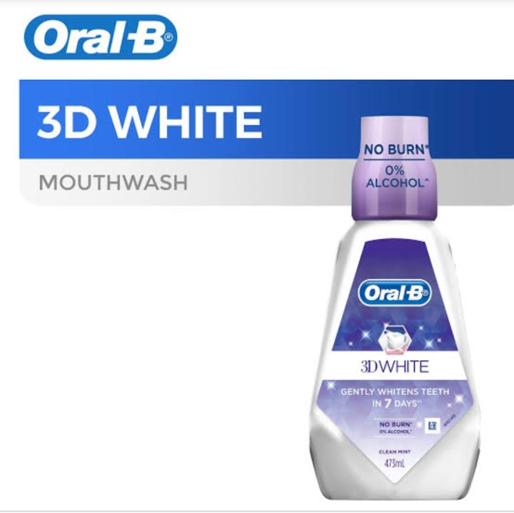 Oral B Mouthwash D White Gently Whitens Teeth In Days No Burn