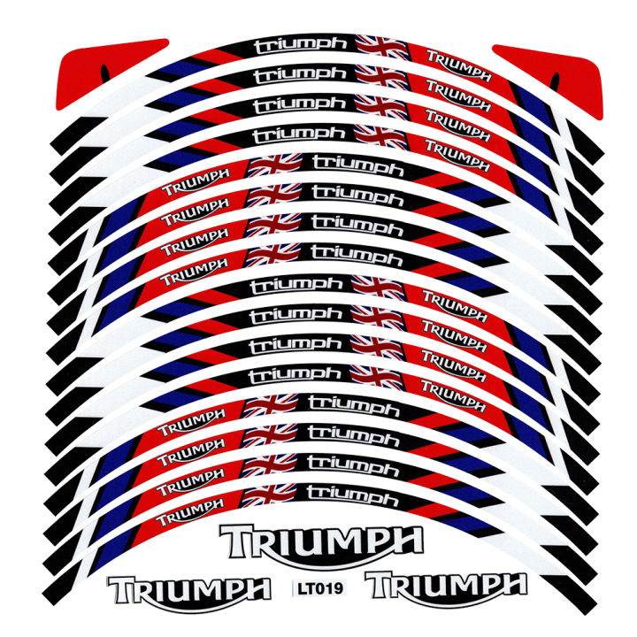 For Triumph In Motorcycle Wheel Sticker Rim Stripe Tape Reflective