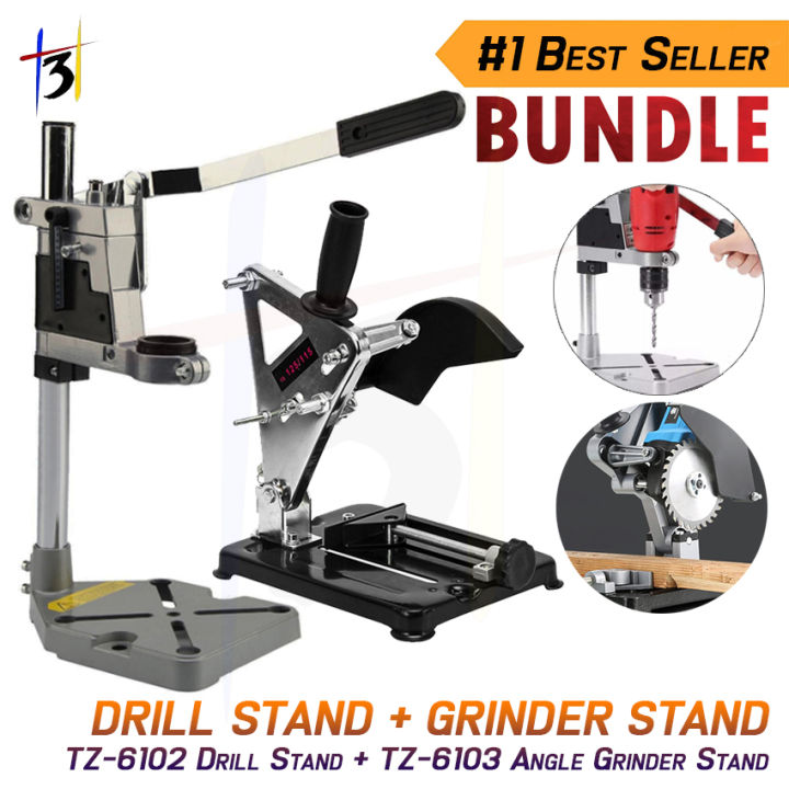 Bundle Tz Drill Stand Press Clamp Electric Drill Stand Holder