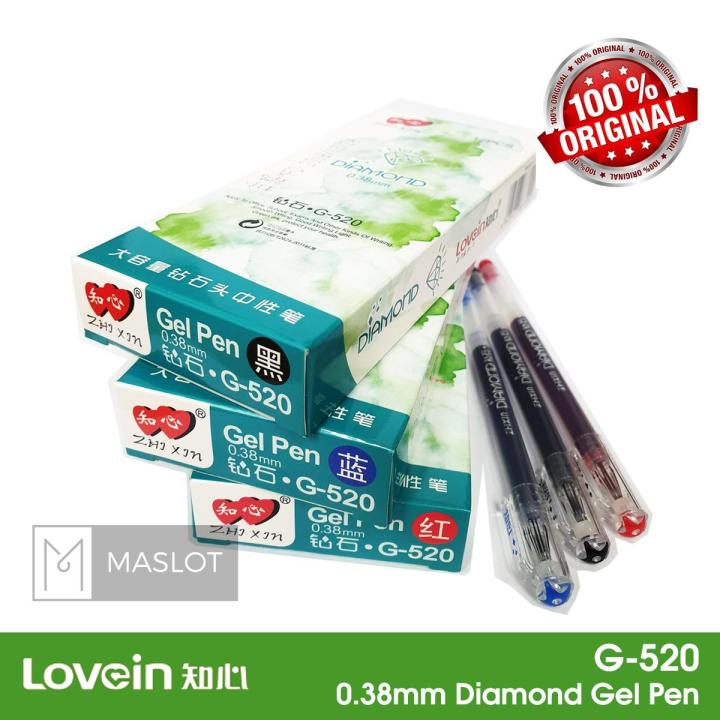 Lovein Diamond Gel Ink Pen 0 38mm 520 Zhixin Test Good Exam Pen 知心笔