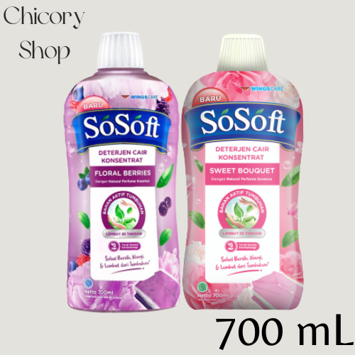 Sosoft Deterjen Cair Konsentrat Floral Berries Sweet Bouquet Ml